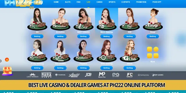 PH222 Live Casino Tables Real Baccarat Blackjack Roulette